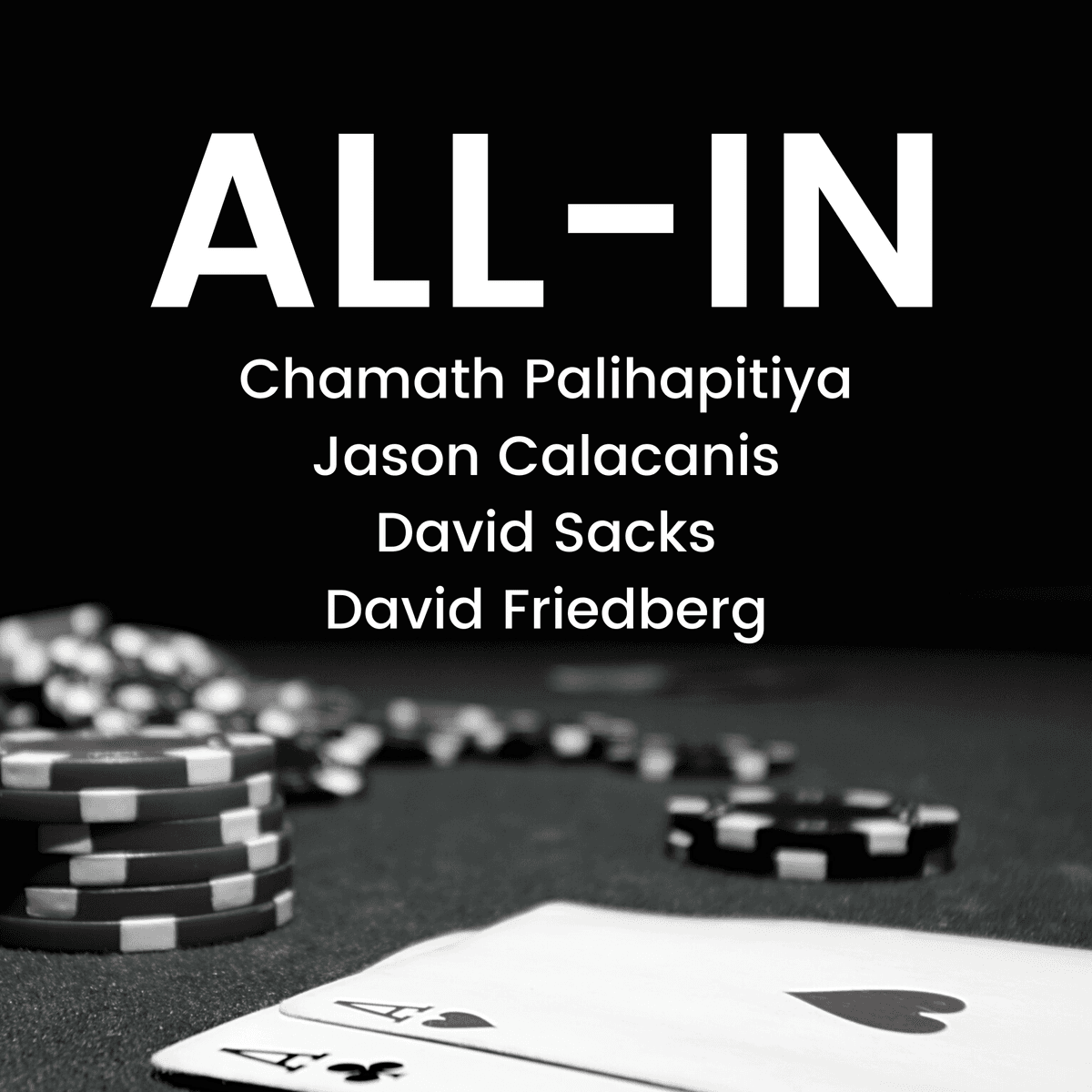 The logo for All-In with Chamath, Jason, Sacks & Friedberg